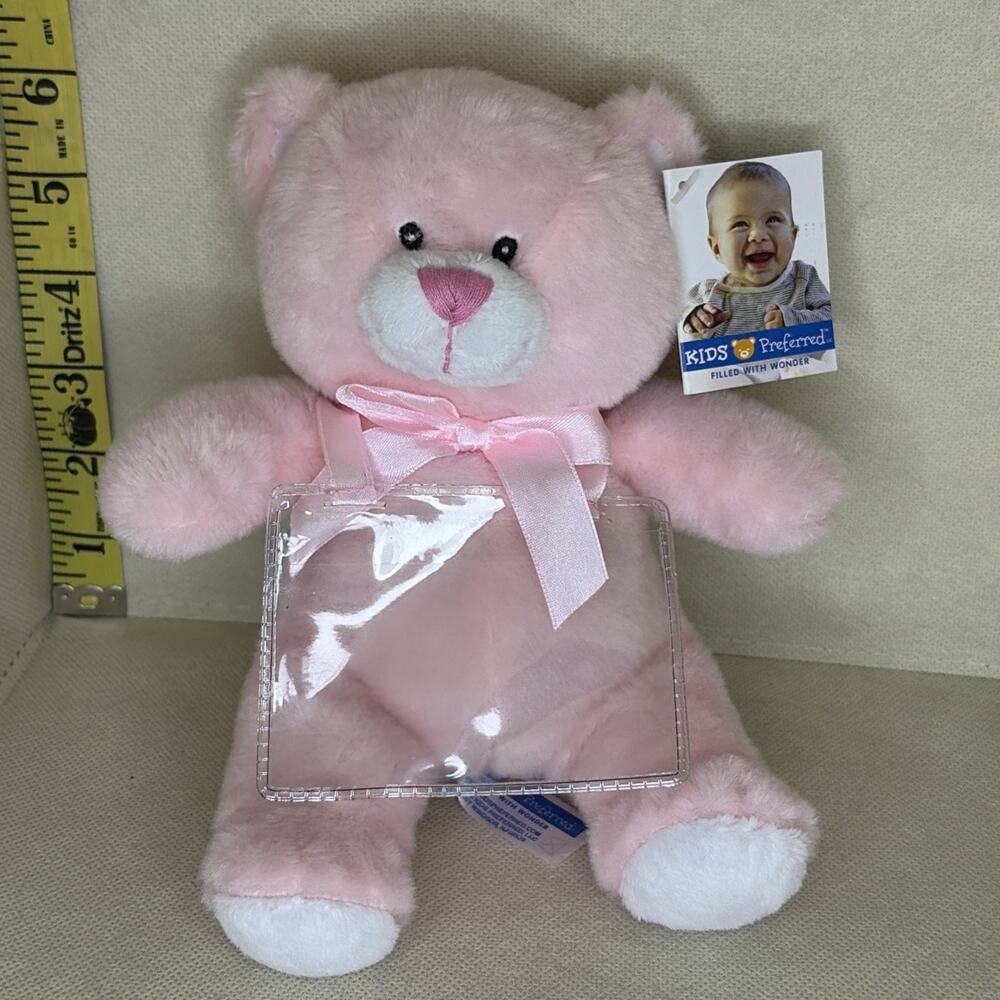 Gift Card Holder Pink 8 Teddy Bear Kids Preferred Plush Baby Shower Gift (H)